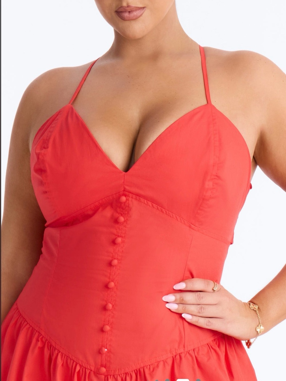 Fashion Nova Orange Poplin Romper